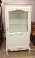 vintage french glazed display cabinet